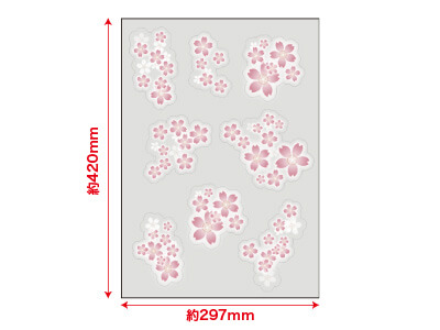 ウィンドウステッカーさくら花びら
